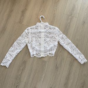 CUSTOM White Lace Blouse